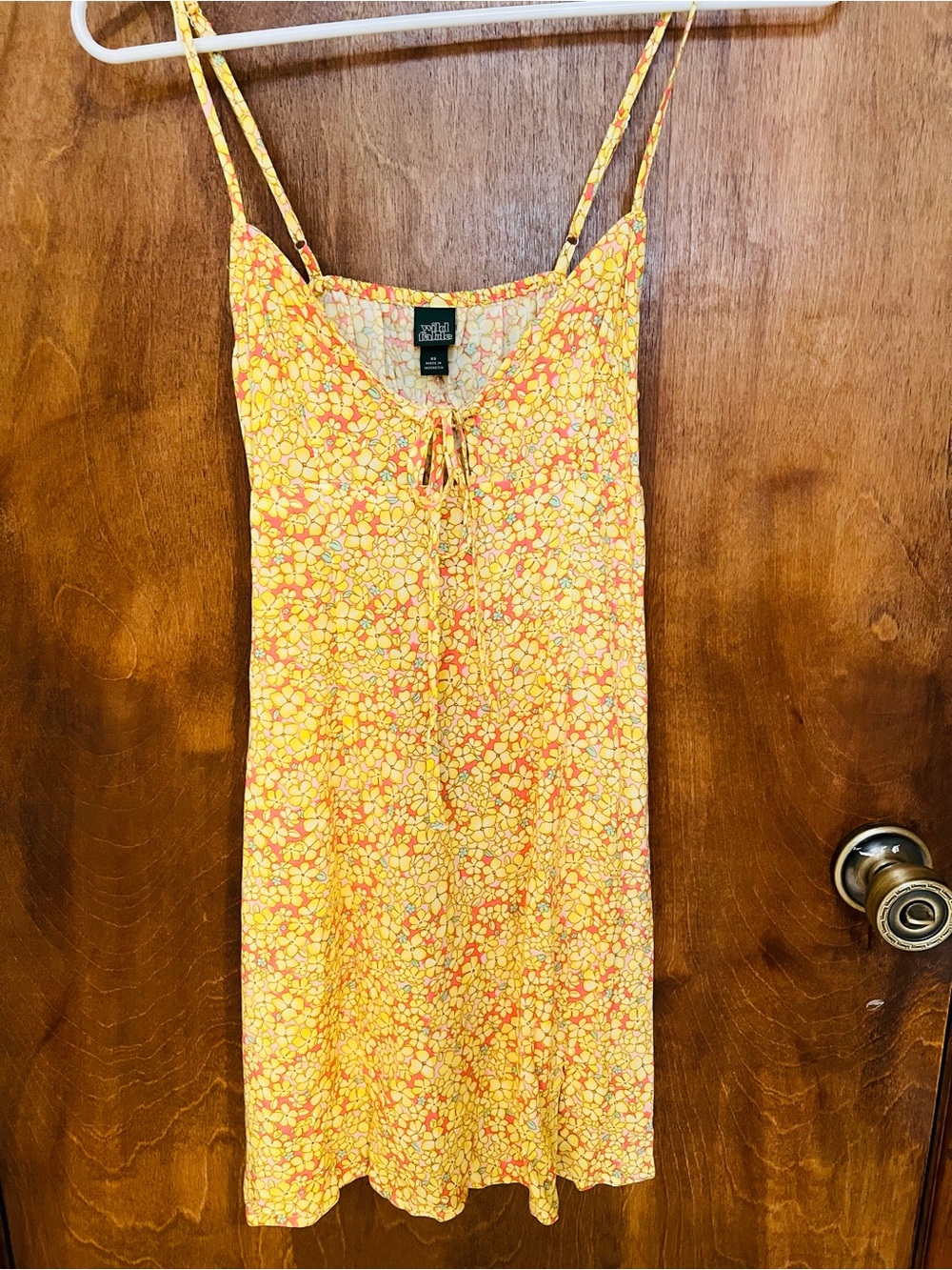 wild fable Yellow Floral Mini Slip Dress